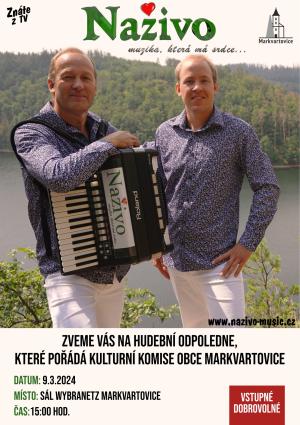 Hudební odpoledne s kapelou NAŽIVO 2