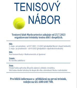 Tenisový nábor 1